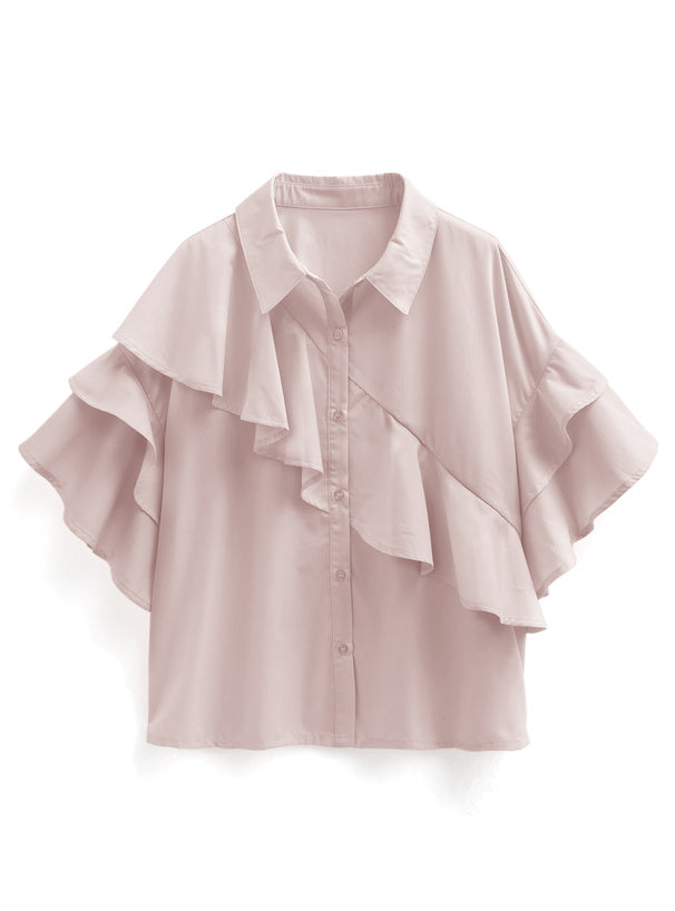 日本直送 [現貨 / 預購] Ruffle荷葉邊·層次感滿滿上衣 ◍ 4色入