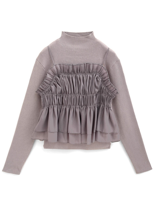 日本直送 [預購] 一套2件setup ⇉ 後綁蝴蝶౨ৎ背心➕企領針織上衣 ◍ 3色入