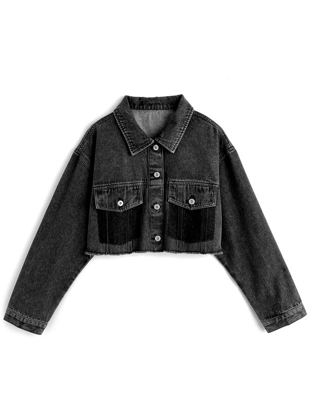 日本直送 [預購] 65% Cotton☁️ 短cutting牛仔褸 ◍ 2色入