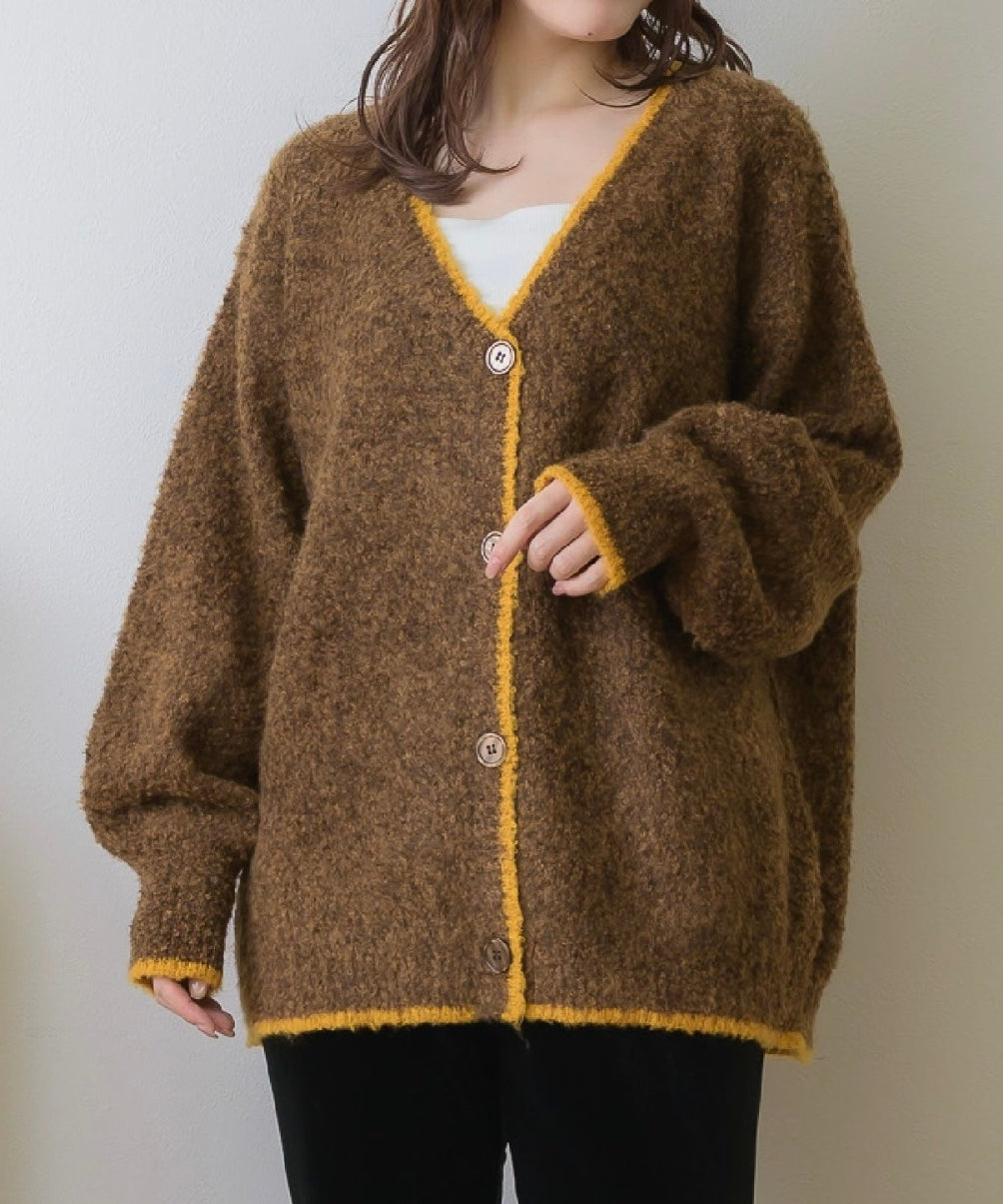 日本直送 [預購] 拼色·柔軟極親膚🧶針織外套 ◍ 2色入