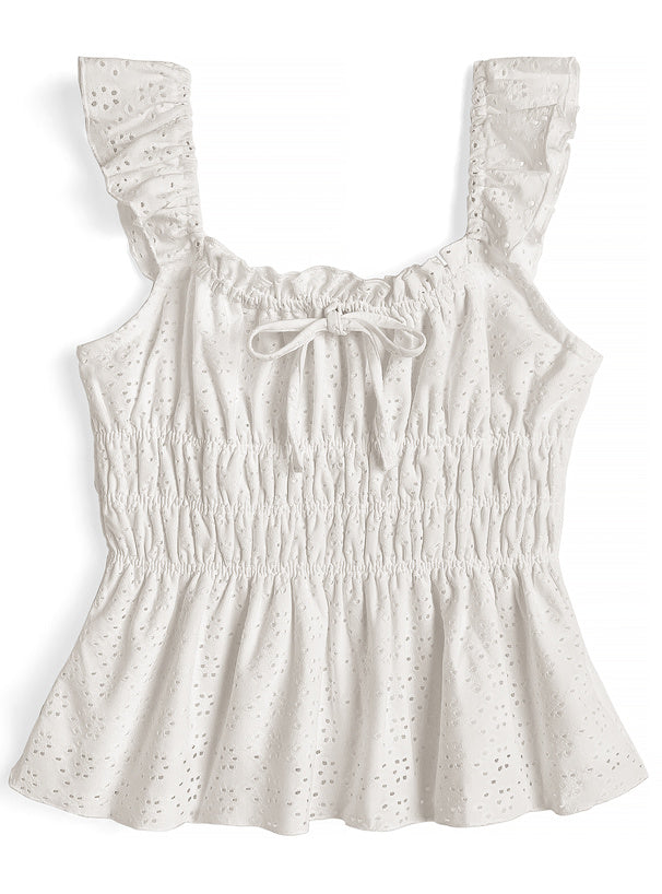 日本直送 [預購] 花花·Ruffle肩邊背心 ◍ 3色入