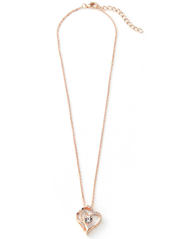 日本直送 [預購] Bling閃石✨拼心形頸鏈 ◍ 2色入