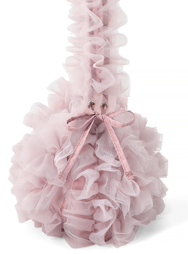 日本直送 [預購] 輕·蓬鬆紗紗皺褶౨ৎ 肩袋 ◍ 4色入