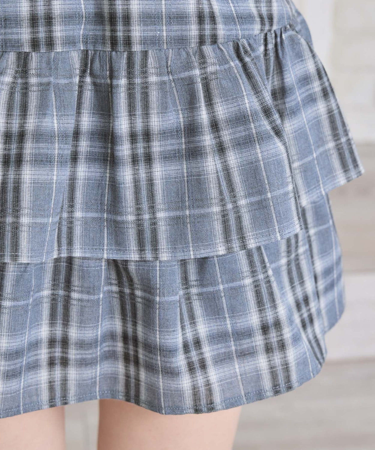 日本直送 [預購] 格仔·恤衫料短裙 ◍ 2色入
