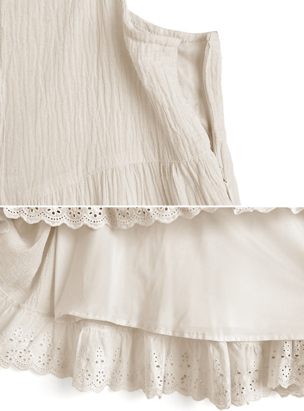 日本直送 [預購] Ruffle通花下擺౨ৎ 吊帶裙 ◍ 3色入