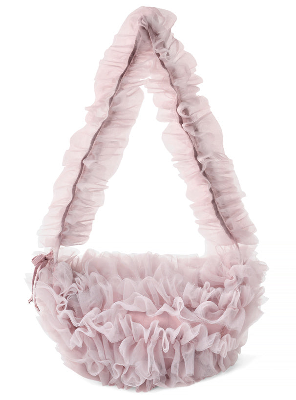 日本直送 [預購] 輕·蓬鬆紗紗皺褶౨ৎ 肩袋 ◍ 4色入