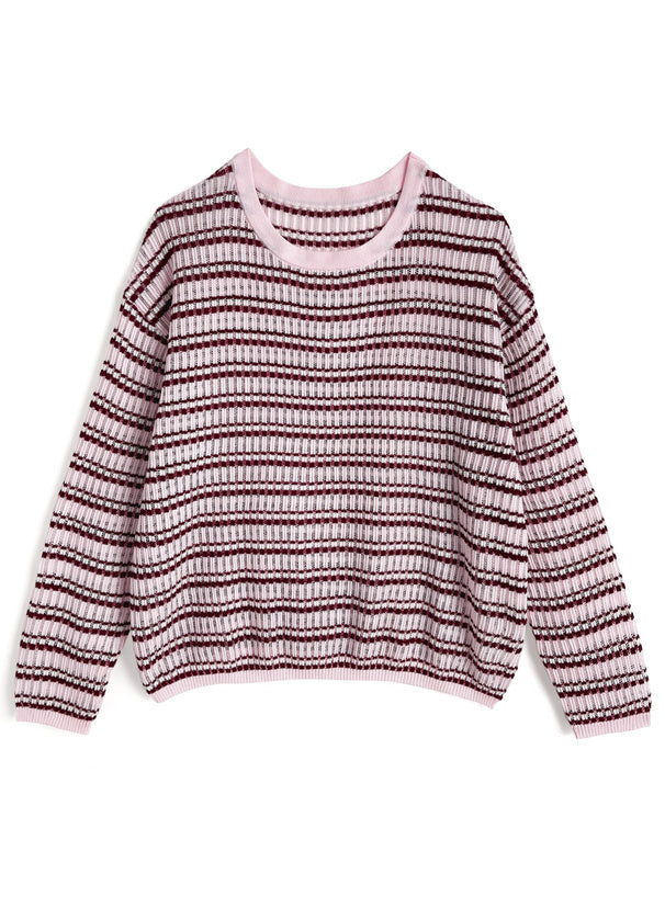 日本直送 [預購] 條紋輕薄·柔軟針織上衣 ◍ 3色入