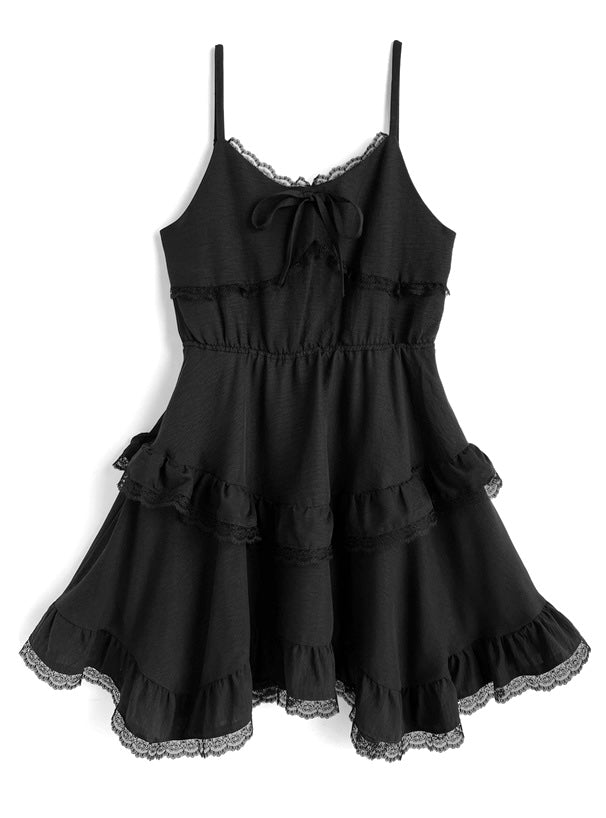 日本直送 [預購] Ruffle蕾絲·吊帶裙 ◍ 2色入