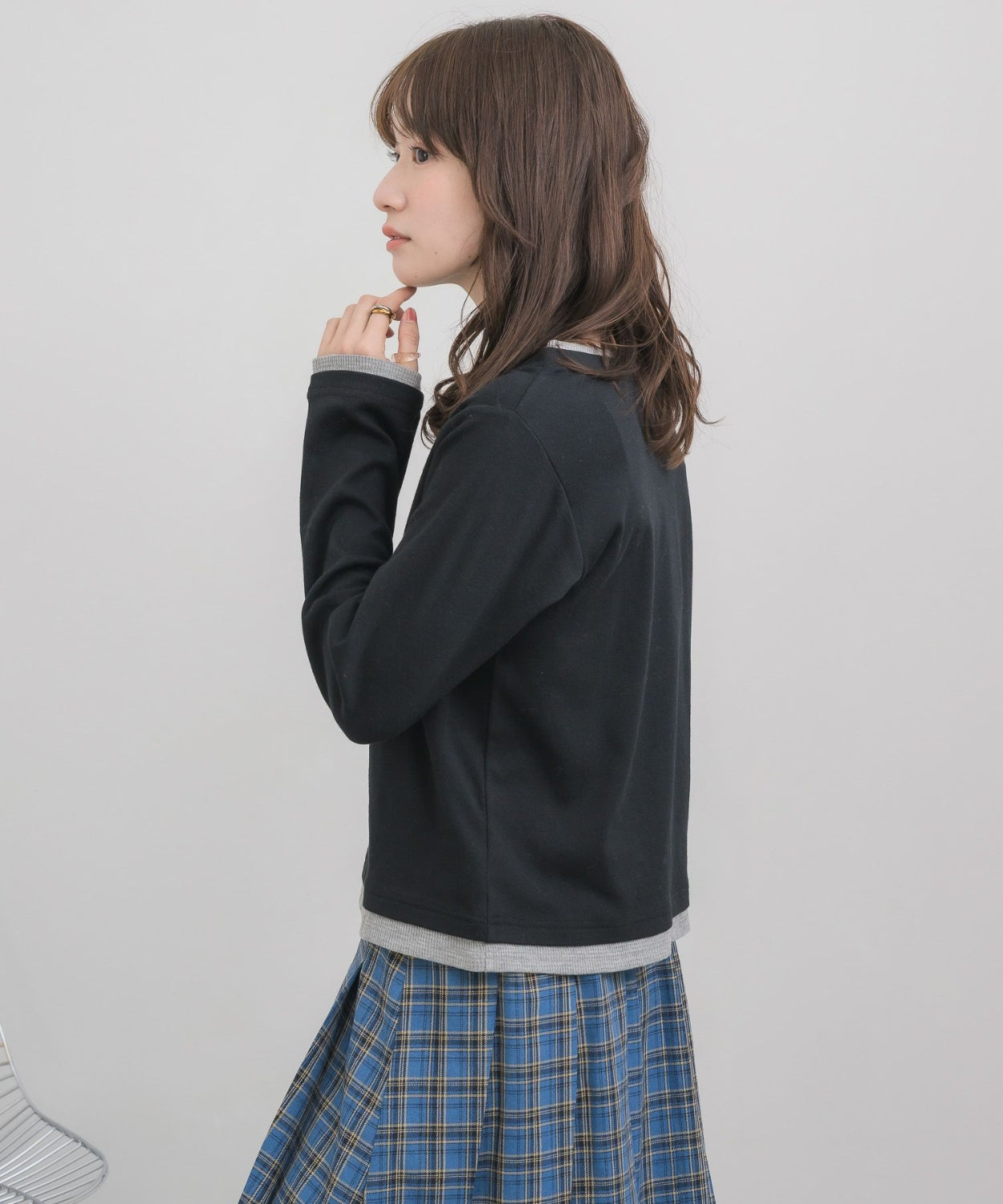 日本直送 [預購] 層次感·拼接色上衣 ◍ 2色入