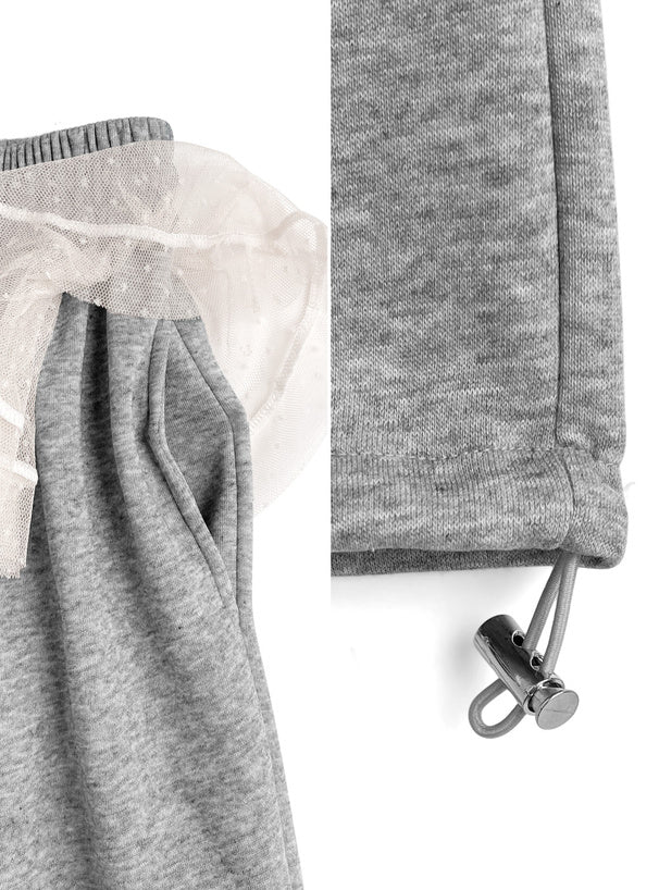 日本直送 [預購] Dot圍紗拼接☁️棉料長褲 ◍ 3色入