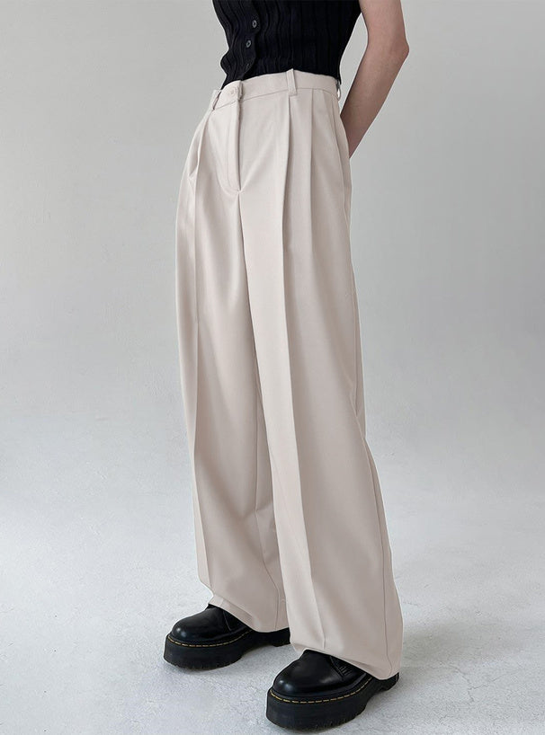 日本直送 [預購] 前褶骨·靚版型寬腳褲 ◍ 4色入