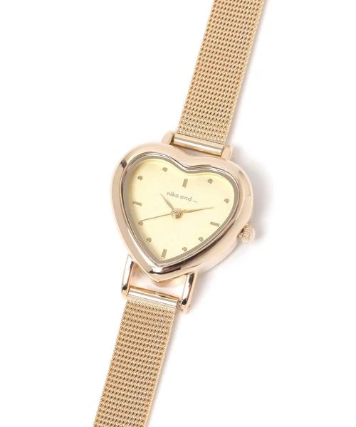 日本直送 [有限量預購] Niko and.. 100分可愛日本心心面手錶 ◍ 3色入