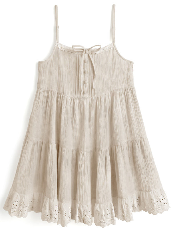 日本直送 [預購] Ruffle通花下擺౨ৎ 吊帶裙 ◍ 3色入