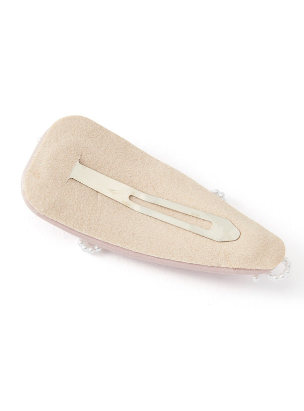 日本直送 [預購] 珍珠蝴蝶結౨ৎ 皮革髮夾◍ 4色入