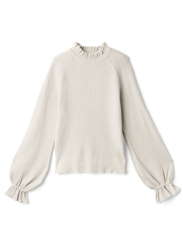 ℍ𝕠𝕥 𝕊𝕒𝕝𝕖 ℂ𝕠𝕞𝕖 𝔹𝕒𝕔𝕜 日本直送 [預購] 極柔軟親膚 ꒰ ♡´∀`♡ ꒱ ℝ𝕦𝕗𝕗𝕝𝕖邊針織衫仔 ◍ 5色入