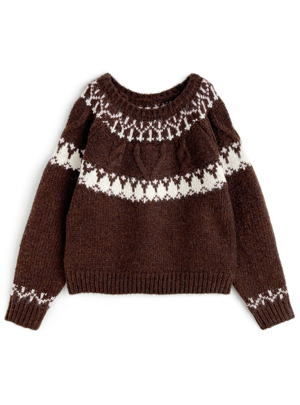 日本直送 [預購] 民族pattern針織🧶毛衣 ◍ 4色入