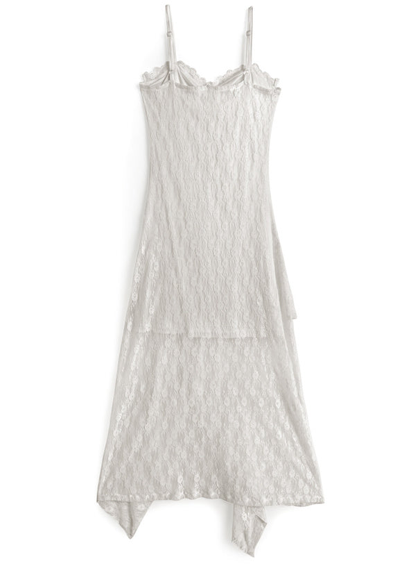 日本直送 [預購] 花花蕾絲·吊帶連身裙 ◍ 2色入