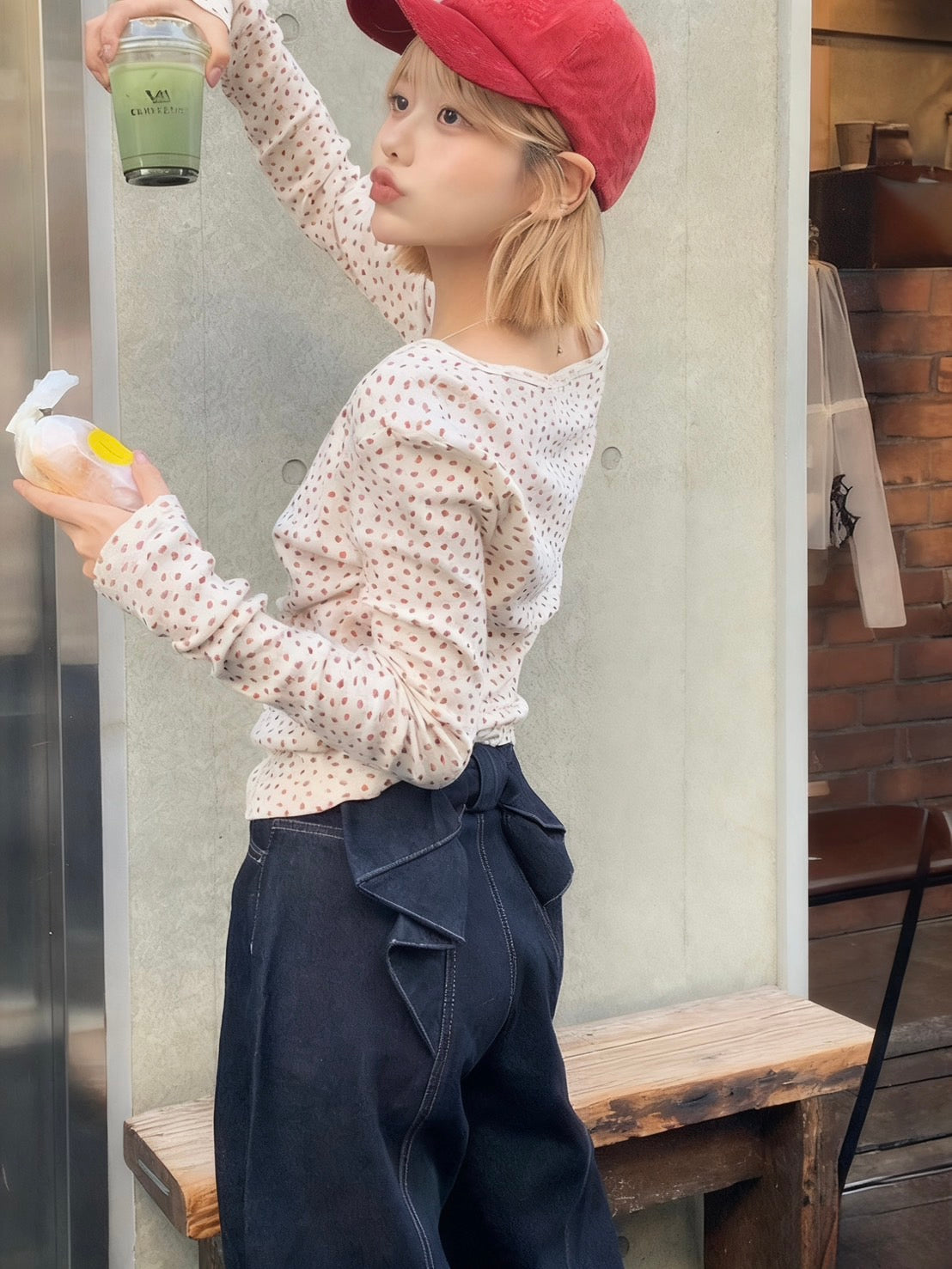 日本直送 [預購] 後蝴蝶౨ৎ 棉料牛仔褲 ◍ 2色入