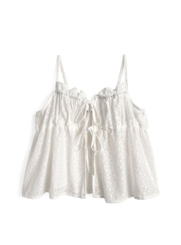 日本直送 [預購] 一套2件 ⇉ 碎花蝴蝶౨ৎ 背心➕Ruffle領口上衣