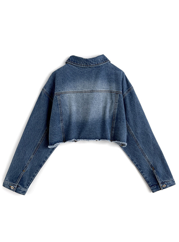 日本直送 [預購] 65% Cotton☁️ 短cutting牛仔褸 ◍ 2色入