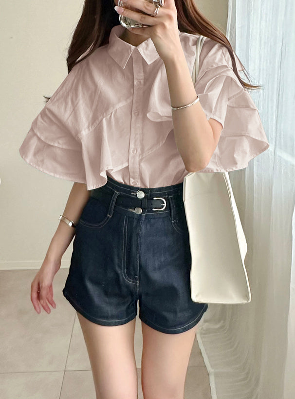 日本直送 [現貨 / 預購] Ruffle荷葉邊·層次感滿滿上衣 ◍ 4色入