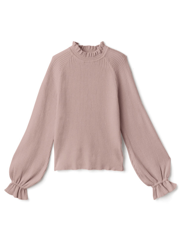 ℍ𝕠𝕥 𝕊𝕒𝕝𝕖 ℂ𝕠𝕞𝕖 𝔹𝕒𝕔𝕜 日本直送 [預購] 極柔軟親膚 ꒰ ♡´∀`♡ ꒱ ℝ𝕦𝕗𝕗𝕝𝕖邊針織衫仔 ◍ 5色入