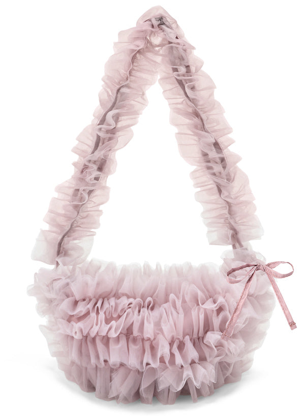 日本直送 [預購] 輕·蓬鬆紗紗皺褶౨ৎ 肩袋 ◍ 4色入