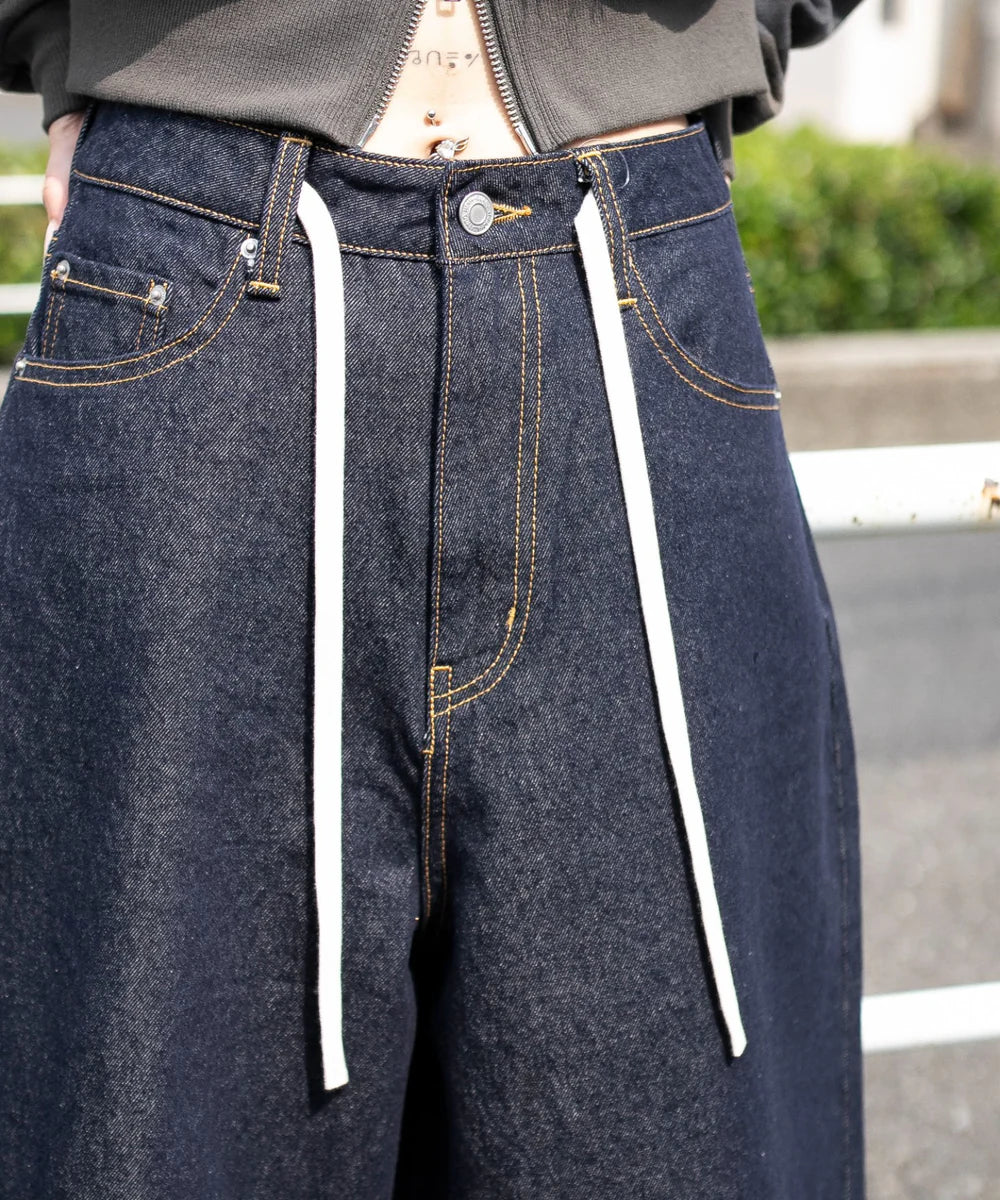 日本直送 [預購] 綿100%☁️寬鬆牛仔褲 (靛藍 インディゴ)