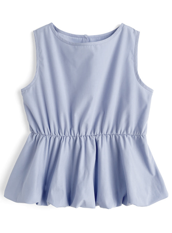 日本直送 [預購] 圓領·泡泡下擺背心 ◍ 3色入