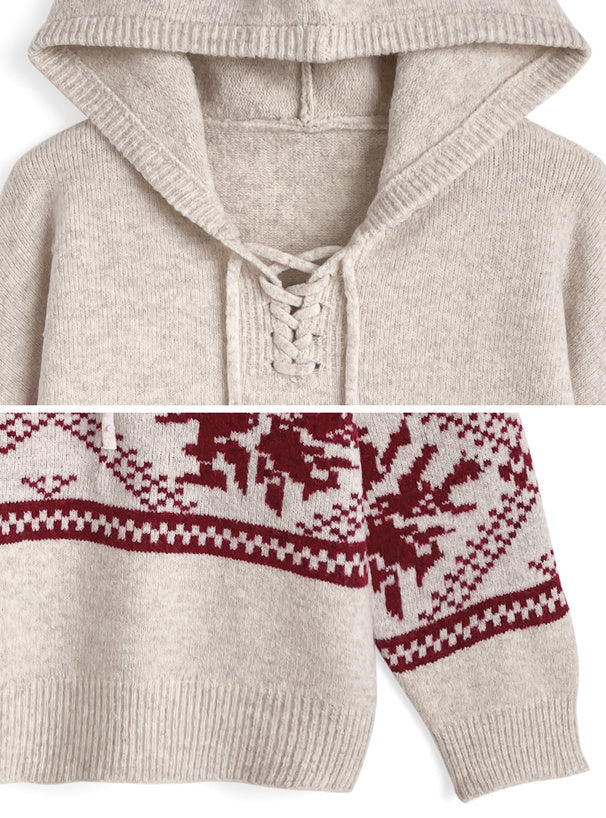 日本直送 [預購] 帶帽·民旅pattern針織上衣 ◍ 3色入