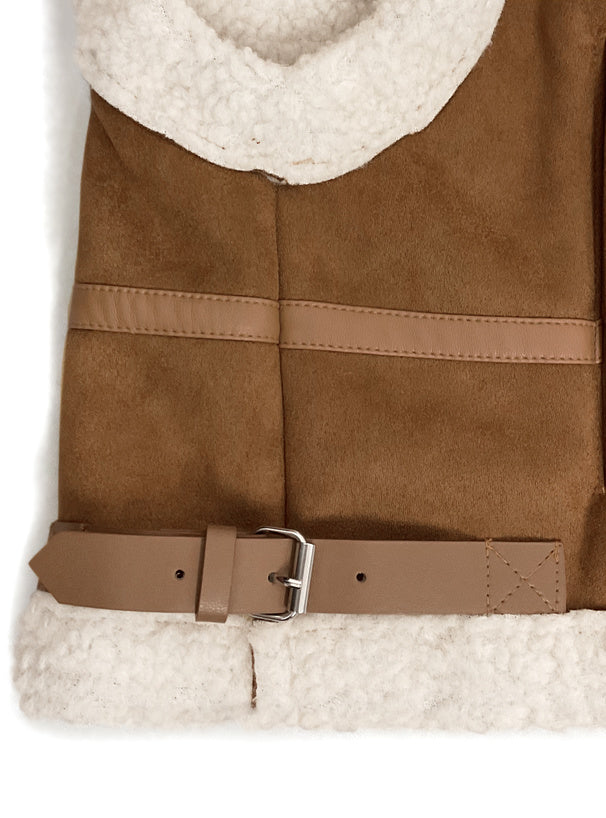 日本直送 [預購] 絨面·彷羊皮保暖背心 ◍ 2色入