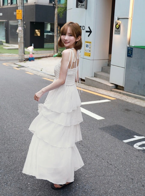 日本直送 [預購] 蝴蝶౨ৎ肩綁帶·蛋糕連身裙 ◍ 3色入