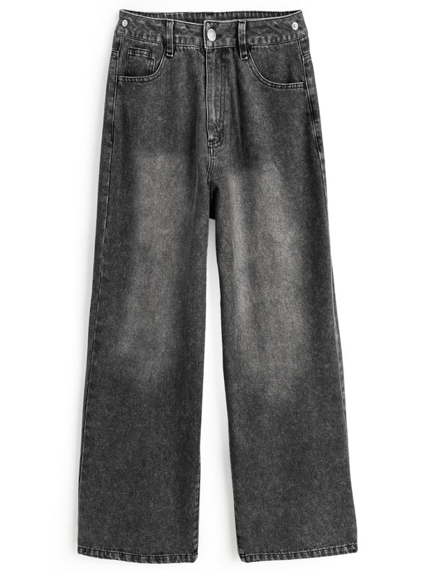 日本直送 [預購] 格仔恤布·拼接牛仔褲 (黑色 ブラック)