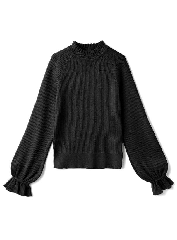 ℍ𝕠𝕥 𝕊𝕒𝕝𝕖 ℂ𝕠𝕞𝕖 𝔹𝕒𝕔𝕜 日本直送 [預購] 極柔軟親膚 ꒰ ♡´∀`♡ ꒱ ℝ𝕦𝕗𝕗𝕝𝕖邊針織衫仔 ◍ 5色入