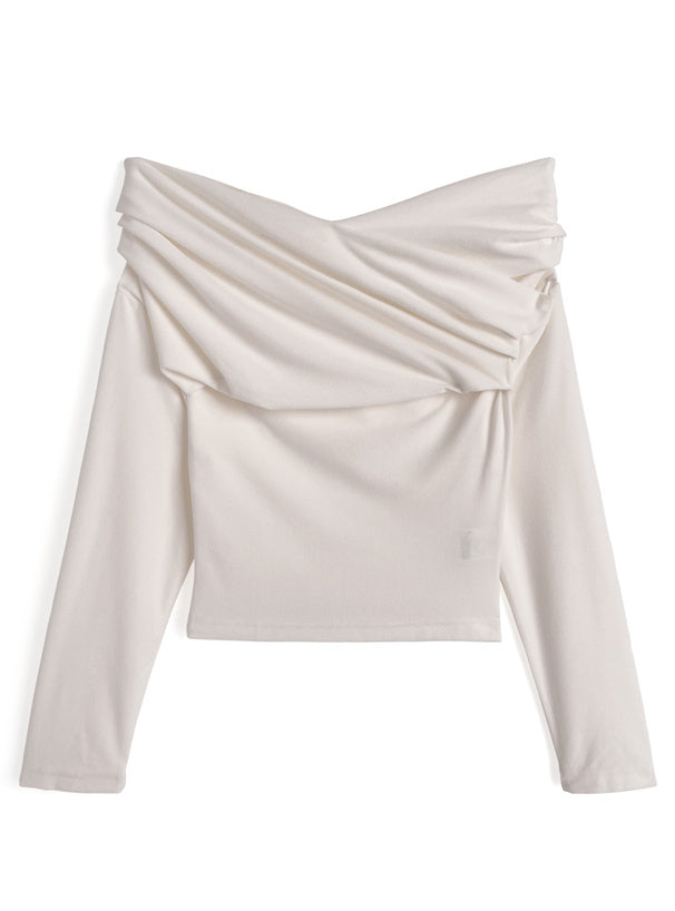 日本直送 [預購] 柔滑·輕軟·露肩上衣 ◍ 4色入