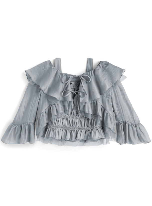 日本直送 [預購] 一套2件 ⇉ 雪紡蝴蝶綁帶外套➕背心仔 ◍ 3色入