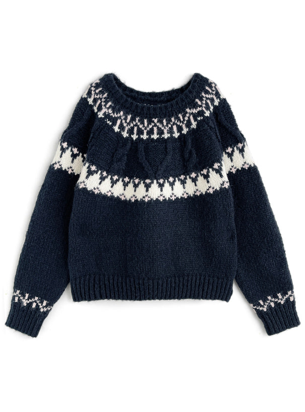 日本直送 [預購] 民族pattern針織🧶毛衣 ◍ 4色入