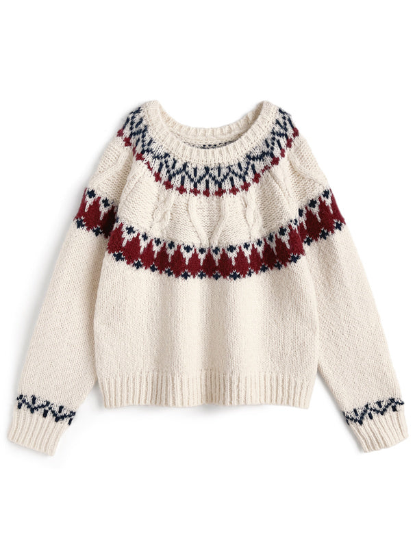 日本直送 [預購] 民族pattern針織🧶毛衣 ◍ 4色入