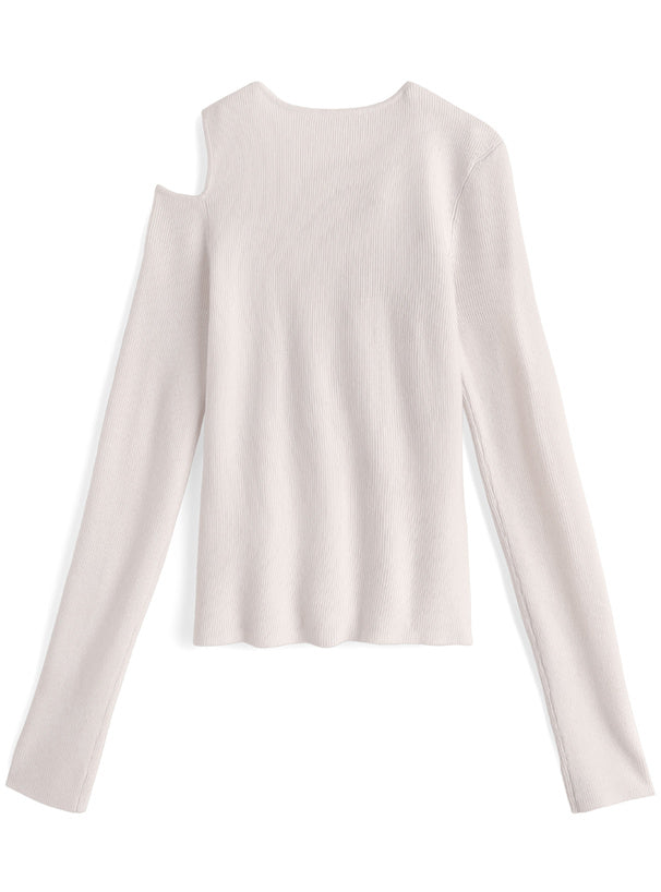 日本直送 [預購] 鏤空扭結針織上衣 ◍ 2色入