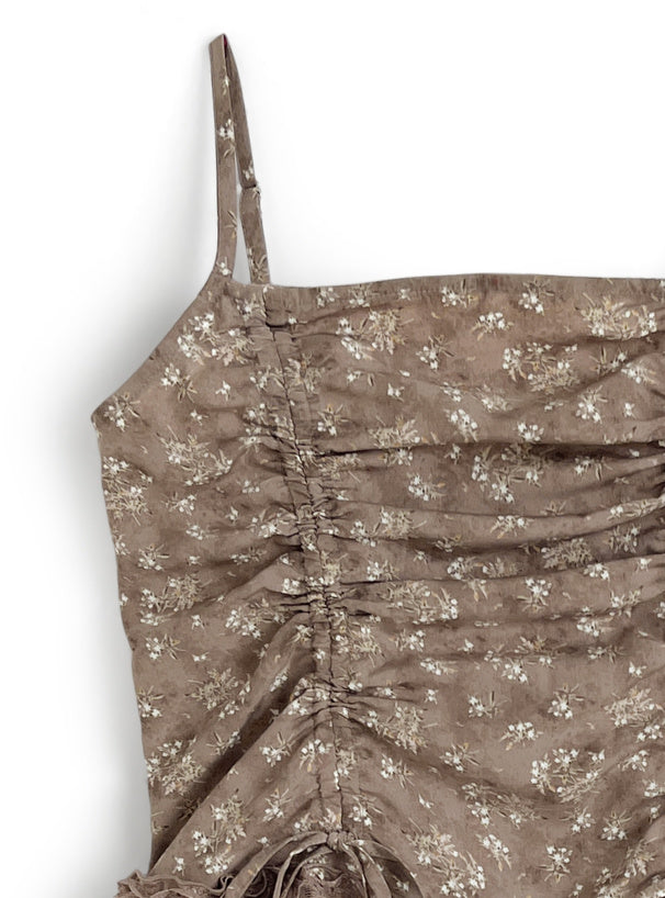 日本直送 [預購] 碎花拼接蕾絲·Ruffle吊帶裙 ◍ 3色入