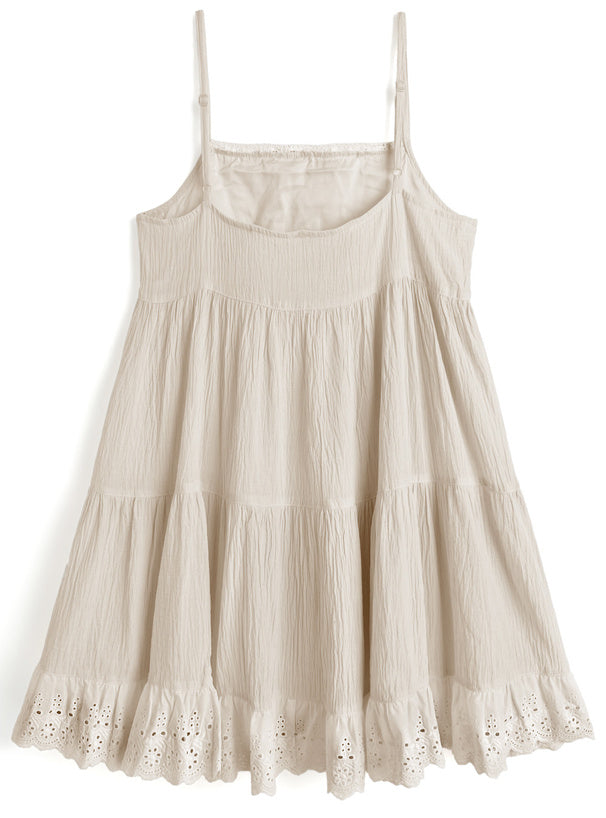 日本直送 [預購] Ruffle通花下擺౨ৎ 吊帶裙 ◍ 3色入