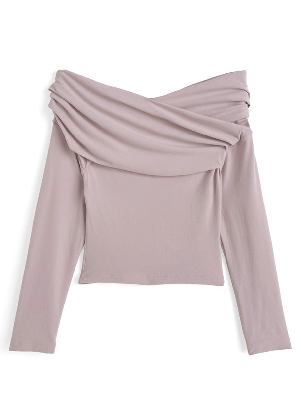 日本直送 [預購] 柔滑·輕軟·露肩上衣 ◍ 4色入