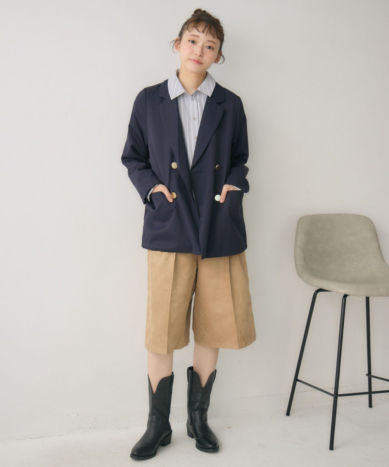 日本直送 [預購] 雙鈕扣·中薄料西裝外套 ◍ 3色入