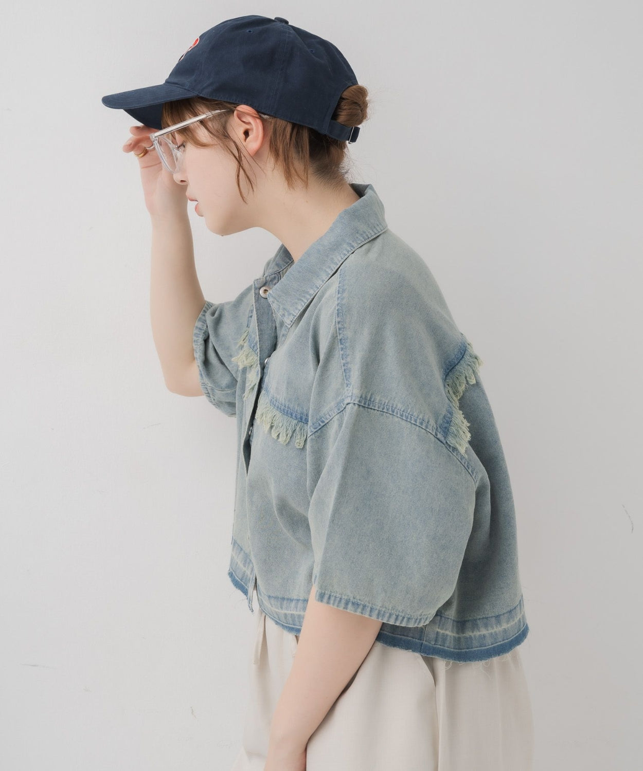 日本直送 [預購] 前後流蘇·牛仔恤衫 ◍ 2色入