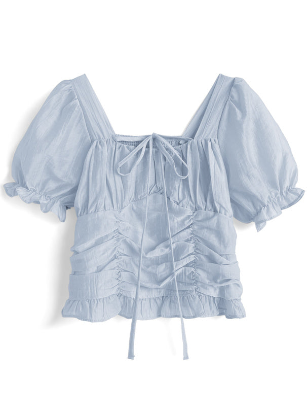 日本直送 [預購] 蝴蝶綁帶౨ৎ Ruffle上衣 ◍ 4色入