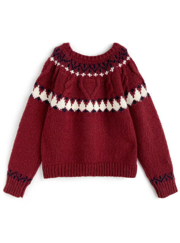 日本直送 [預購] 民族pattern針織🧶毛衣 ◍ 4色入