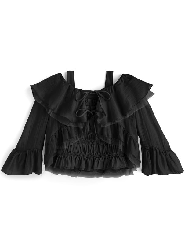 日本直送 [預購] 一套2件 ⇉ 雪紡蝴蝶綁帶外套➕背心仔 ◍ 3色入