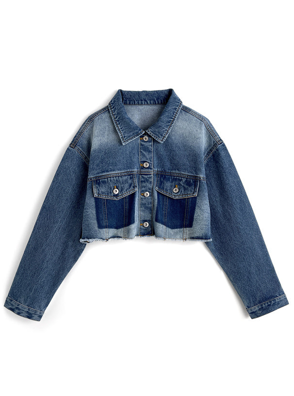日本直送 [預購] 65% Cotton☁️ 短cutting牛仔褸 ◍ 2色入