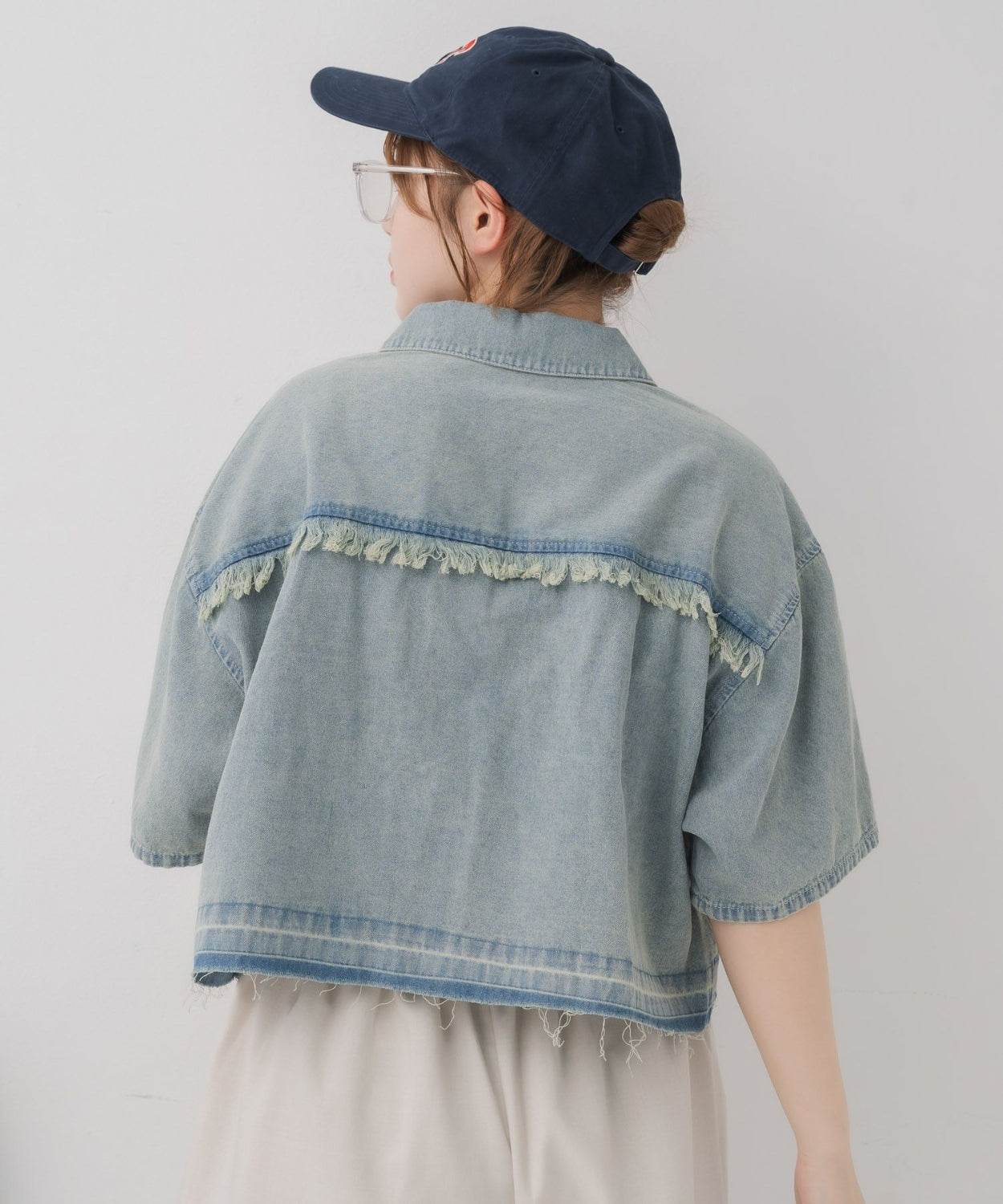 日本直送 [預購] 前後流蘇·牛仔恤衫 ◍ 2色入