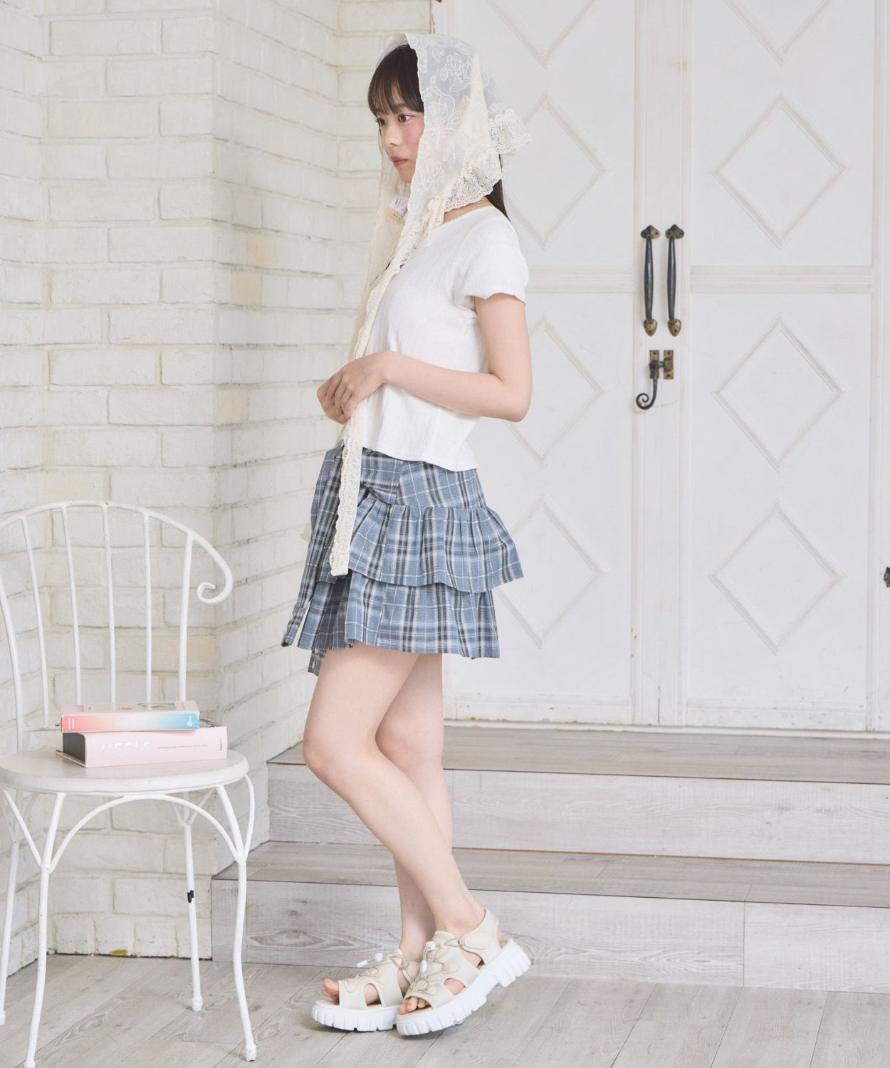 日本直送 [預購] 格仔·恤衫料短裙 ◍ 2色入